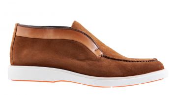 Santoni 17823 cognac Veloursleder Slipper